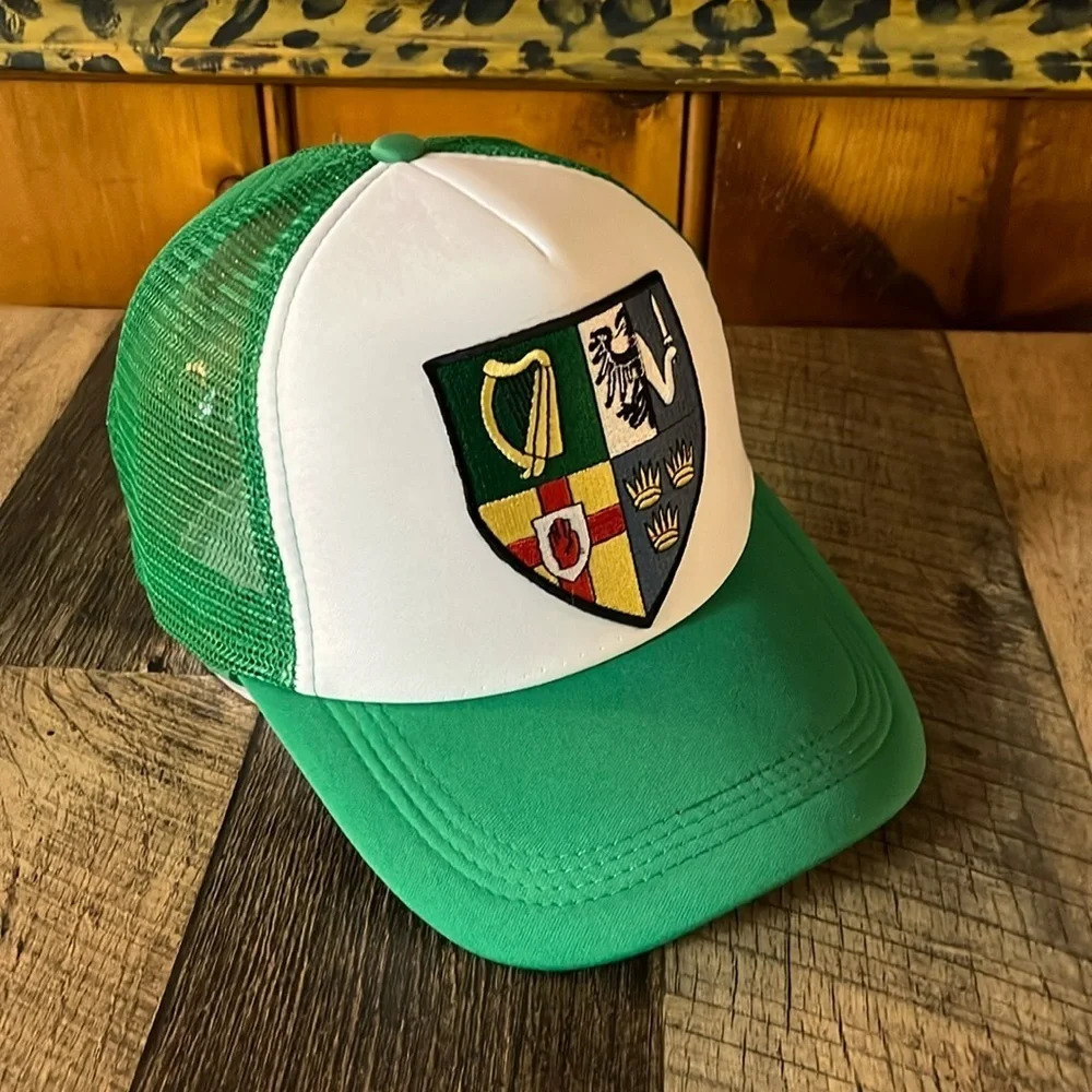 CUSTOM DESIGN UNITED CELTS COAT OF ARMS TRUCKER HAT.